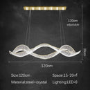 Modern Luxury Crystal Pendant Lamp Hanging Chandelier by Ljojo - Designer Villa Artistic Lighting Fixtures