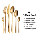 Ljojo 21 Piece Gold Cutlery Set - Stainless Steel 304 Elegant Tableware