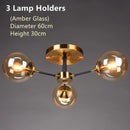 Ljojo Glass Ceiling Chandelier Elegant Nordic Hanging Light Fixture for Living Room Bedroom