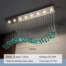 Modern Green Stone Glass LED Pendant Lights - Ljojo Chandeliers for Living Room Villa Hotel Decor