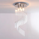Ljojo Crystal Glass Chandelier - Stunning Light Luxury E14 Chandelier for Dining Room and Bedroom