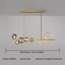 Modern LED Ceiling Chandelier Black for Kitchen Table Dining Room - Ljojo
