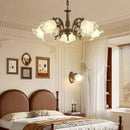 Vintage Flower Glass Pendant Lights LED Chandelier for Bedroom Dining Room by Ljojo
