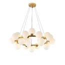 Scandinavia Ring Chandelier Glass Ball Pendant Light for Living Room by Ljojo