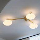 Modern Gold Glass Ceiling Light Fixture for Bedroom Dining Room by Ljojo
