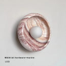 Modern Minimalist Round Jade Stone LED Wall Pendant Light Hanging Lamp by Ljojo