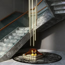 Ljojo Luxury Black LED Pendant Lights - Remote Control Dimmable Nordic Design