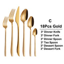 Ljojo 21 Piece Gold Cutlery Set - Stainless Steel 304 Elegant Tableware