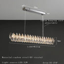 Large Chrome Crystal Chandelier Lighting for Living Room - Ljojo