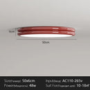 LED Ceiling Lamp Retro Red Edge Round for Bedroom Living Room Kitchen by Ljojo