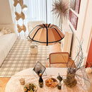 Ljojo Wabi Sabi Silk Lantern Pendant Light LED Chandelier for Living Room & Bedroom