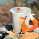 Ceramic Fox Mug with Fox Tail Handle - Ljojo Brand