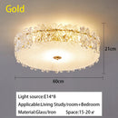 Crystal Glass Maple Leaf Ceiling Chandelier | Modern Luxury Living Room Lighting - Ljojo