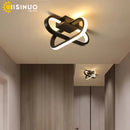 Ljojo LED Chandelier Indoor Ceiling Lamp White/Black Bedroom Living Room Lighting