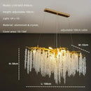 Gold Branch Tassel Crystal LED Pendant Light Modern Luxury Dining Room Living Room Fixture by Ljojo