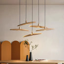 Modern Minimalist Art Design LED Chandelier Wabi-sabi Solid Wood Pendant Light by Ljojo