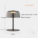 Green Glass Table Lamp for Home Office Bedroom Nightstand, Ljojo Luxury Desk Light