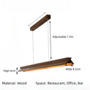 Ljojo Industrial Minimalist Art Wood LED Pendant Lights for Living Room Chandelier