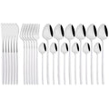Gold Stainless Steel Cutlery Set by Ljojo - 24Pcs Western Tableware Flatware