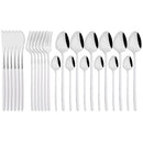Gold Stainless Steel Cutlery Set by Ljojo - 24Pcs Western Tableware Flatware