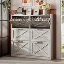 Ljojo™ 6-Drawer Shoe Cabinet with Metal Handles, Entryway Storage Solution