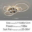 Ljojo Modern LED Ceiling Chandelier Lighting White Black Gold Indoor Pendant Lamp Study Room