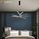 LED Modern Minimalist Stair Chandelier Strip Light for Villa Living Room by Ljojo
