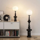 Ljojo Roman Column Floor Lamp: Medieval Decorative Bedroom Table Light Retro Art Sense Living Room Sofa