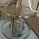 Nordic LED Birdcage Pendant Light Copper Cylinder Chandelier for Living Room by Ljojo