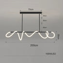 LED Pendant Lamp Modern Linear Ceiling Light Fixture for Bedroom Dining Room by Ljojo