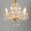 Ljojo Luxury European Style Crystal Gold Chandelier for Living Room & Bedroom
