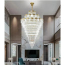 Large LED Crystal Chandelier for Modern Duplex Villa Living Room by Ljojo
