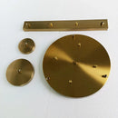 Ljojo 3-Hole Ceiling Plate for Pendant Lamp, Chandelier Mount Base White Black Gold