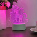 3D Unicorn Night Light Creative Bedroom Atmosphere Decoration Mini Gift Ljojo