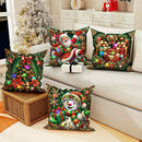 Ljojo LED Light Luminous Pillowcase - Christmas Party Home Decor, Santa Claus Snowman Gift Box Pattern