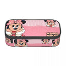 Ljojo Mickey Mouse Pencil Bag: High Capacity Makeup and Stationery Case