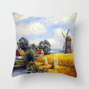 American Country Oil Painting Landscape Pillowcase by Ljojo for Home & Office Decor