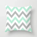 Light Blue Green Mint Geometric Print Boho Pillowcase Set by Ljojo