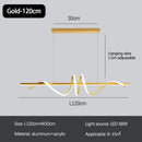 LED Pendant Lamp Elegant Black Gold Chandelier Stylish Dining Room Lighting Ljojo