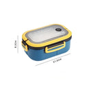 Ljojo 2-Layer Bento Lunch Box with Spoon & Fork, Leakproof Microwavable Food Container