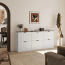 Ljojo™ Shoe Storage Cabinet with 6 Adjustable Drawers, Handleless Design - White