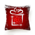 Ljojo Merry Christmas Print Sofa Cushion Decoration Pillowcase