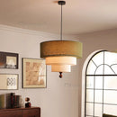 Nordic Minimalist Wabi Sabi Fabric Pendant Light Chandelier for Living Dining Room Bedroom by Ljojo