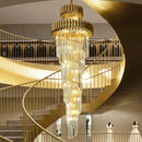 Ljojo Luxury Modern Crystal Chandelier - Black/Gold Loft Lighting Fixture