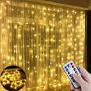 3M Ljojo™ LED Curtain String Lights with Remote Control - Perfect for Home Decoration