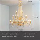 European Living Room Gold Crystal Chandelier Luxury Pearl Pendant Lights by Ljojo