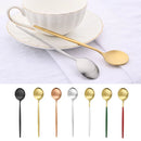Ljojo Matte Stainless Steel Teaspoon Set for Dessert, Coffee, Ice Cream - 6 Pcs