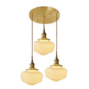 Ljojo 30cm Glass LED Pendant Lights with Copper Socket for Modern Interiors