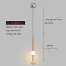 Ljojo Long Line Black/Gold Pendant Light for Bedroom and Living Room Wall Decor