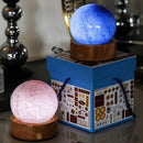 Ljojo 3D Galaxy Crystal Ball Lamp with Planetary Projections USB Night Light